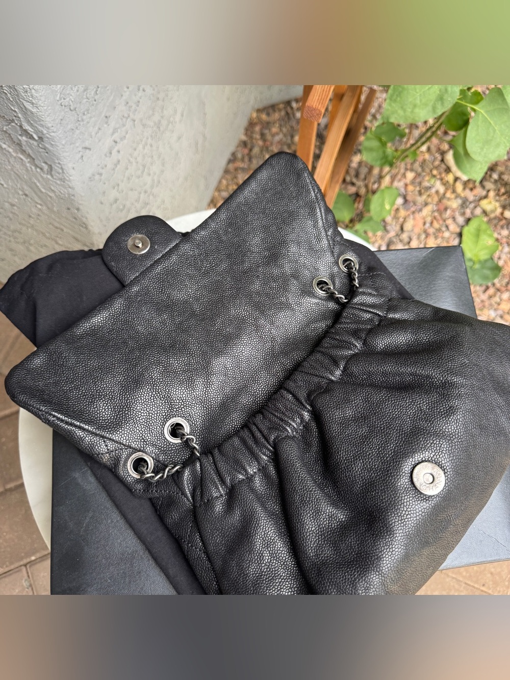 Chanel Shiny Caviar Quilted Elastic Flap Shoulder Bag - Picture 10 of 16